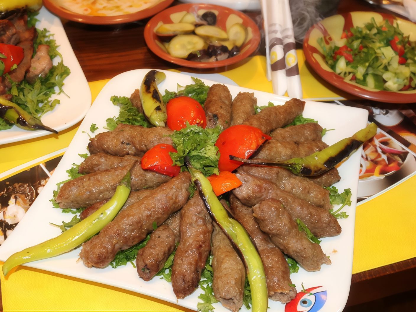 Grilled lamb kofta