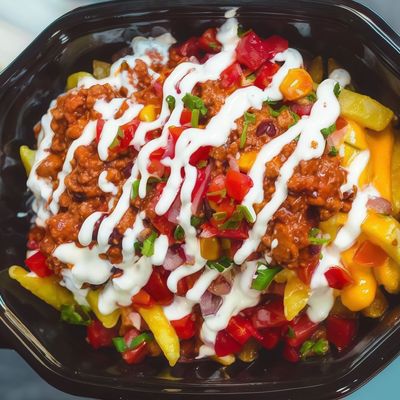 بطاطس مقلية بالجبنة