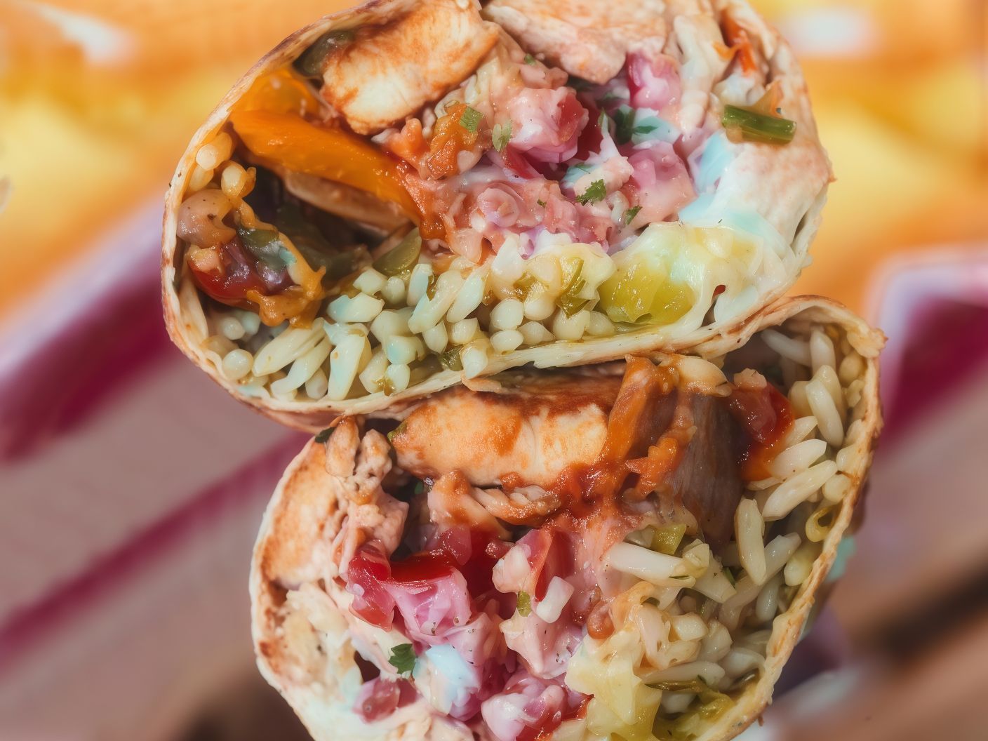 Mini Chicken Slices Tinga Burrito