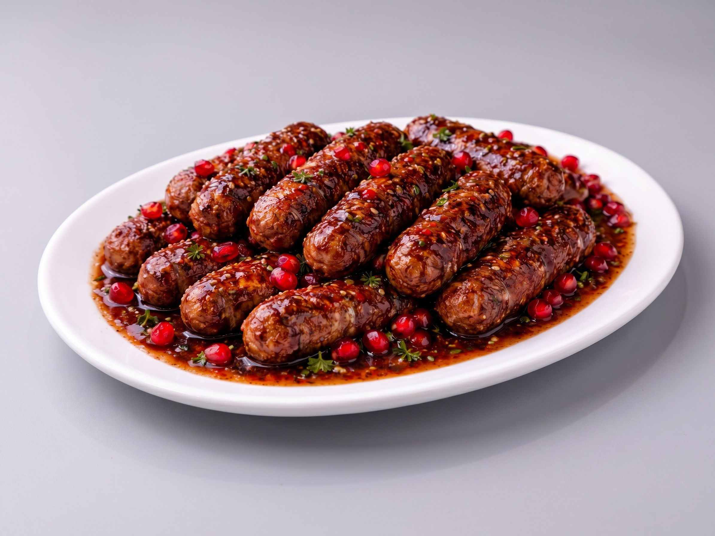 Sausage with Pomegranate Molasses