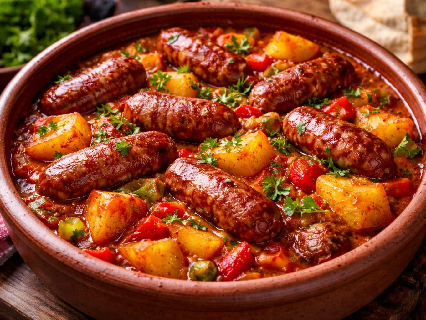 potatoes with Oriental sausage Casserole