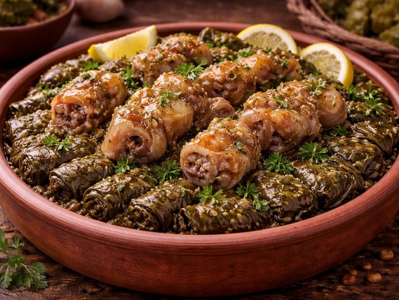 Vine Leaves With Knuckles Casserole