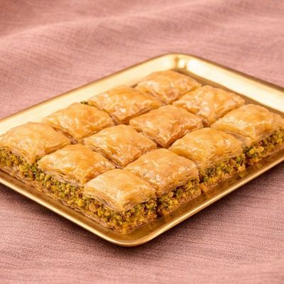 Turkish baklava with pistachios