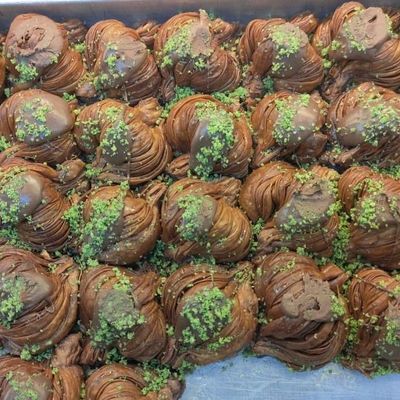 Baklava with chocolate and cashews
