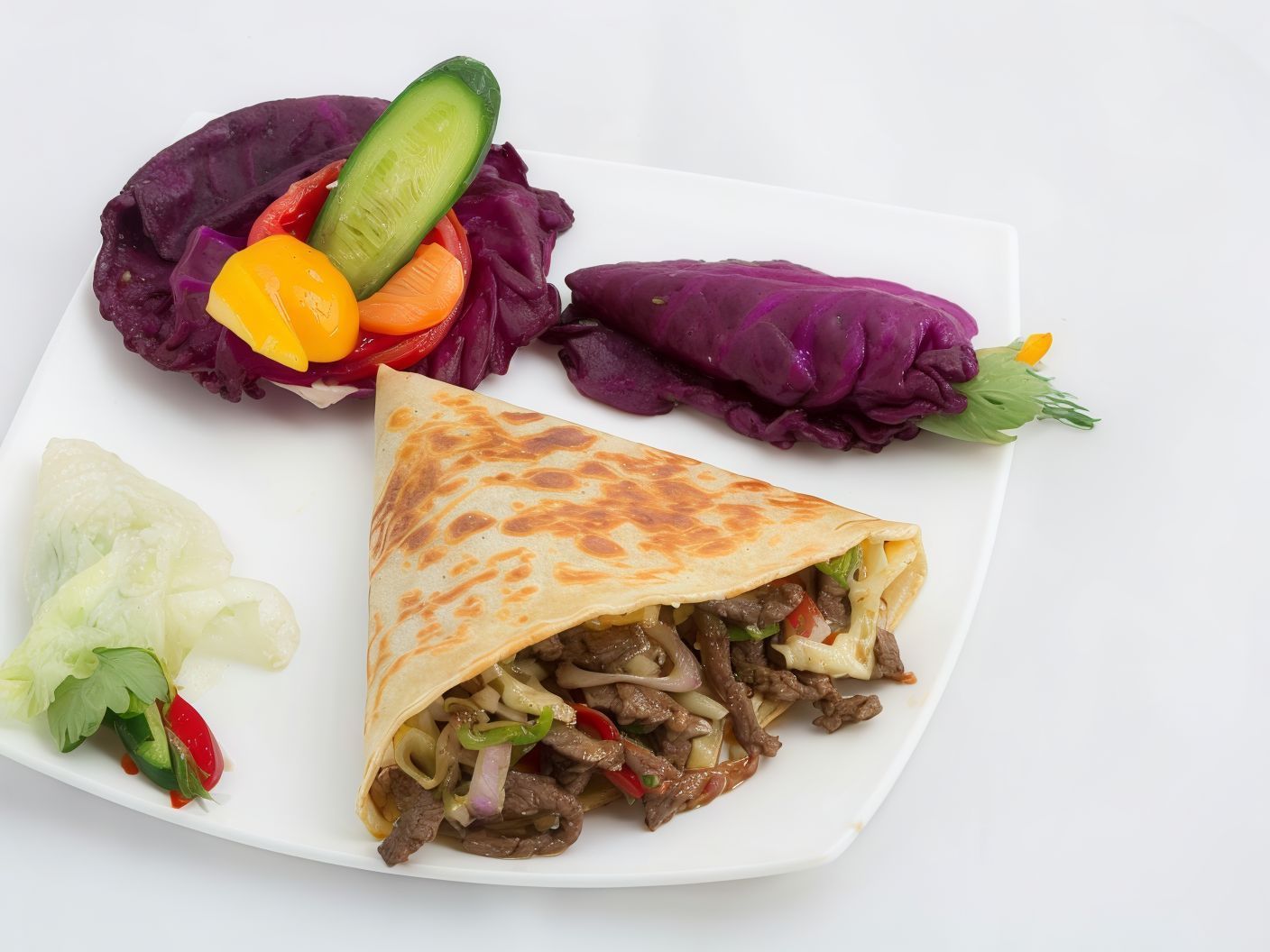 Beef Fajita Crepe.