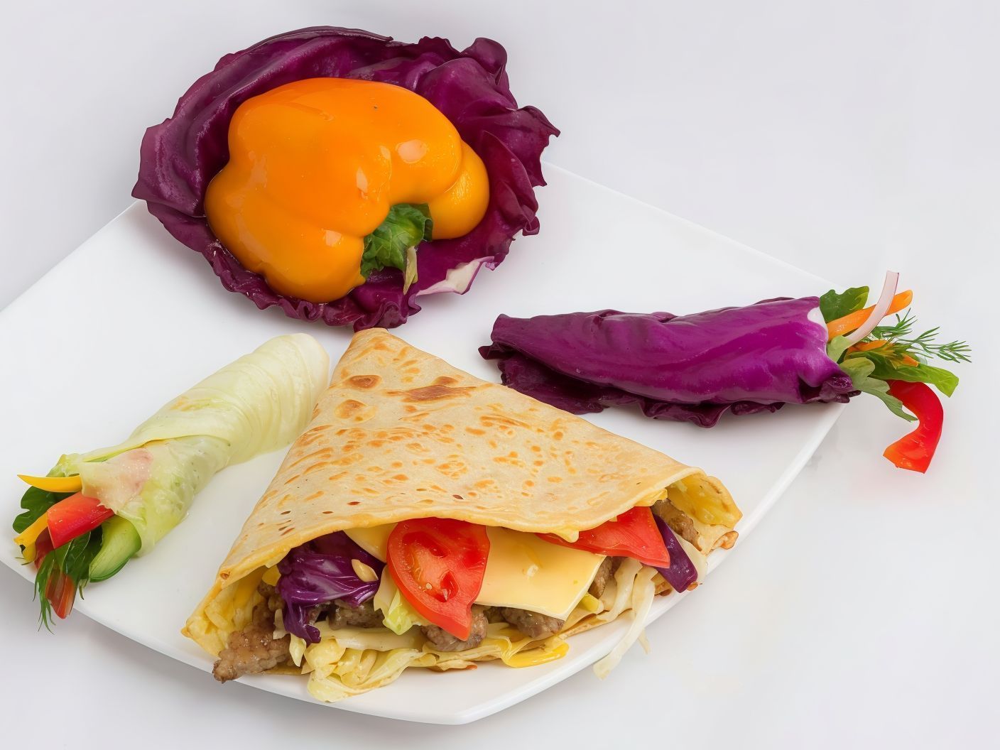 Cheese Beef Burger Crepe
