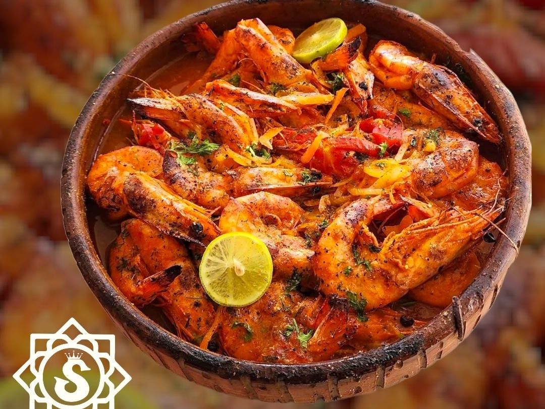 Shrimp and potato tagine