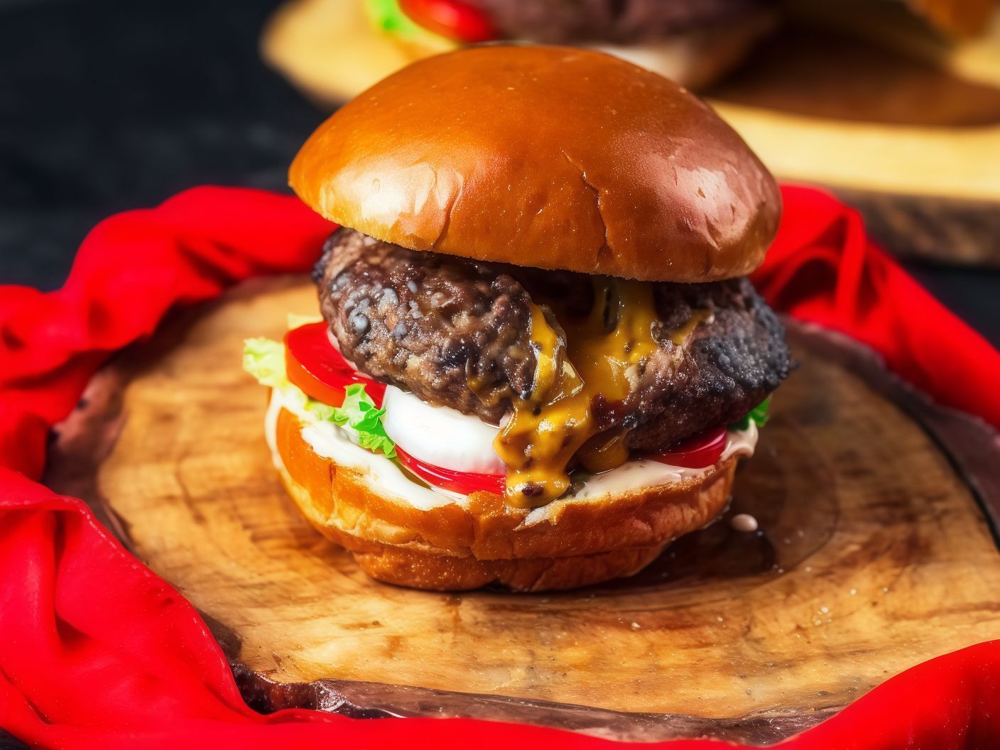 Juicy Lucy Burger Sandwich