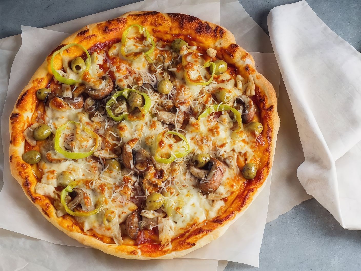 Oriental Sausage Pizza