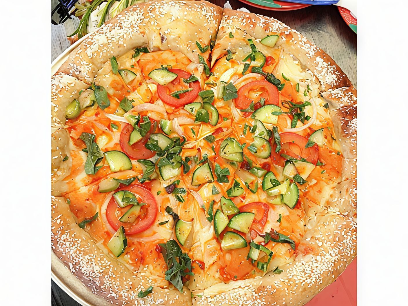 Oriental Mushroom Pizza