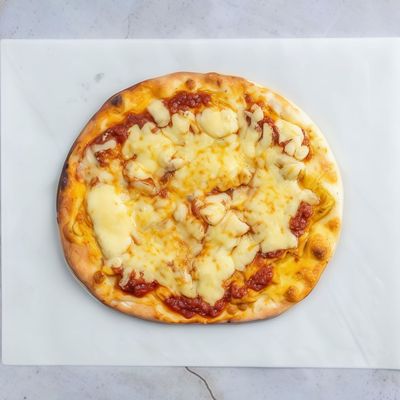 Mix Muhammara With Kashkaval Cheese And Slices Of Chicken Manoucha