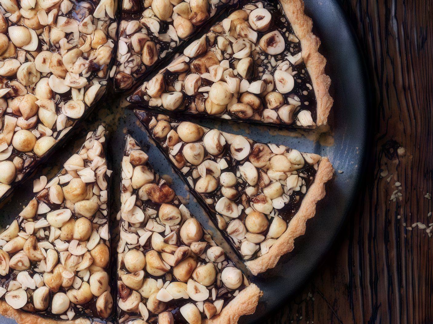 Chocolate with Custard and Hazelnut Pie