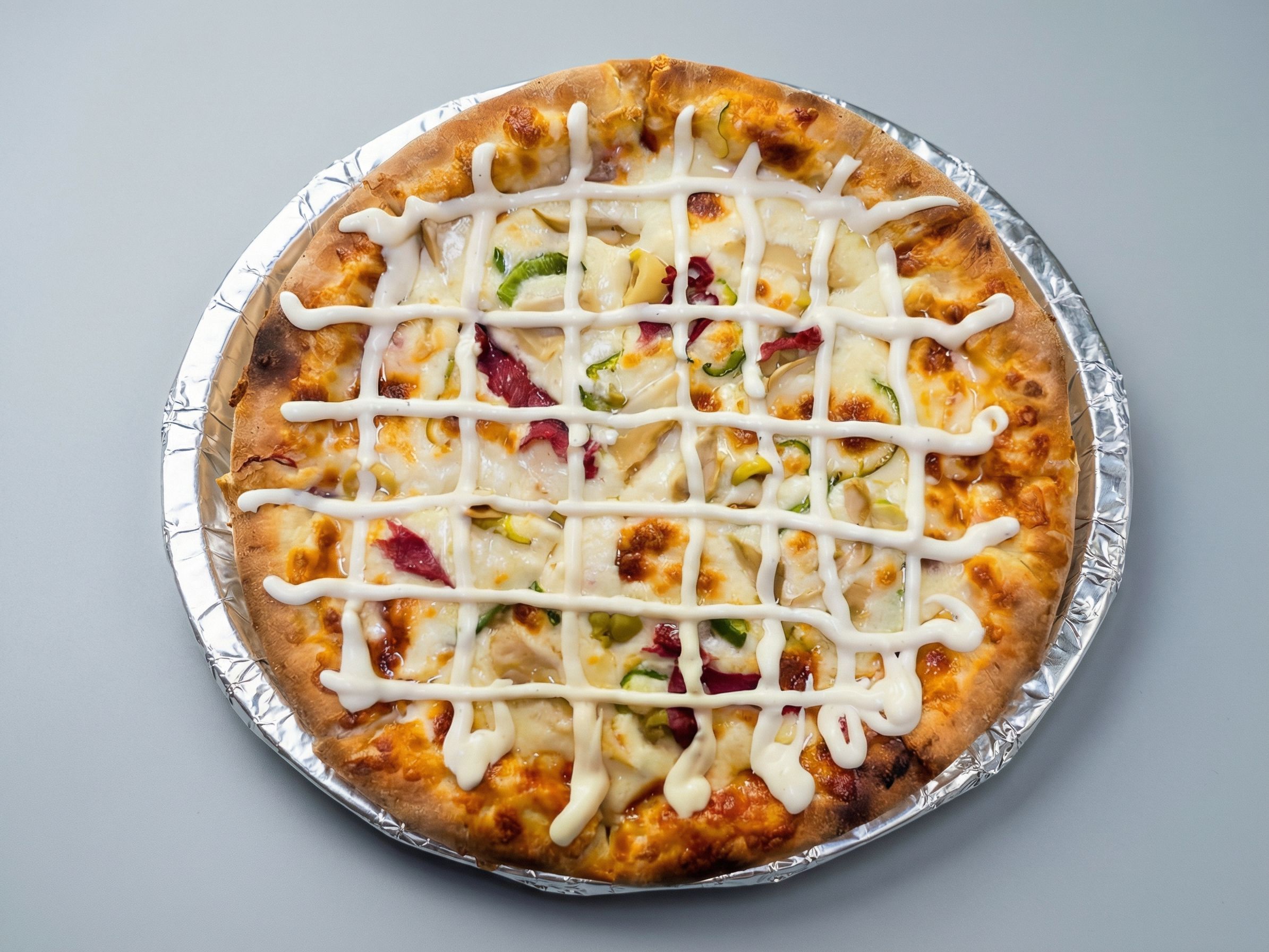 Pastrami Salami Mushroom Ranch Pizza