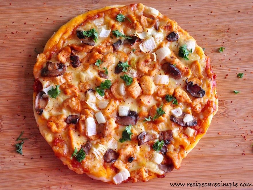 Tuna, mushroom, and caviar pizza