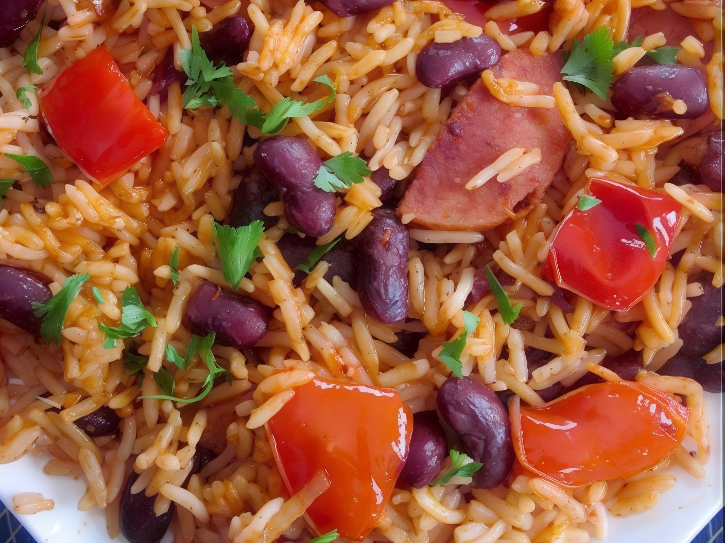 Basmati Rice With Grilled Oriental Sasuage