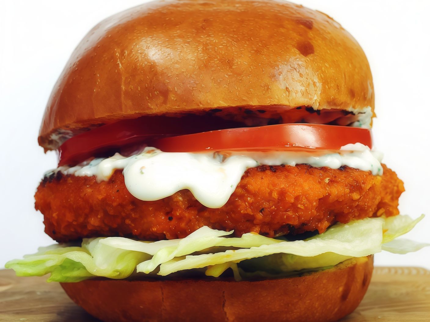 Chicken Burger With Cheese Sandwich