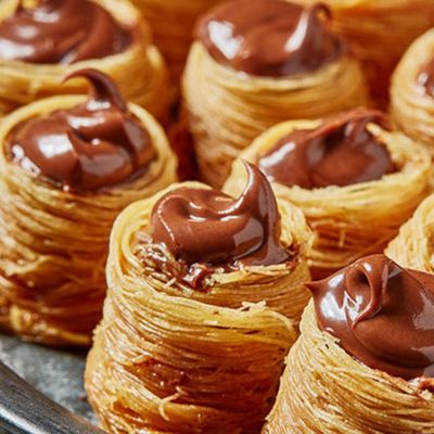 Konafa Swirls with Nutella
