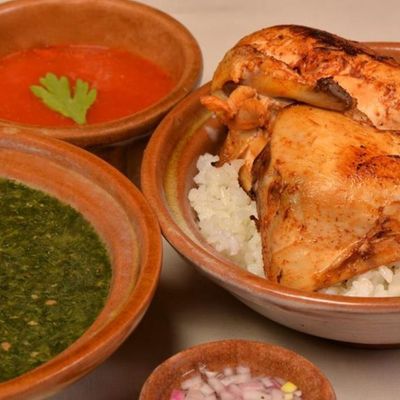 Half Duck With Rice And Molokhia