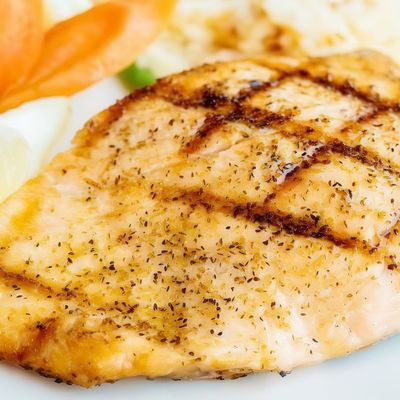 Grilled fish fillet roll