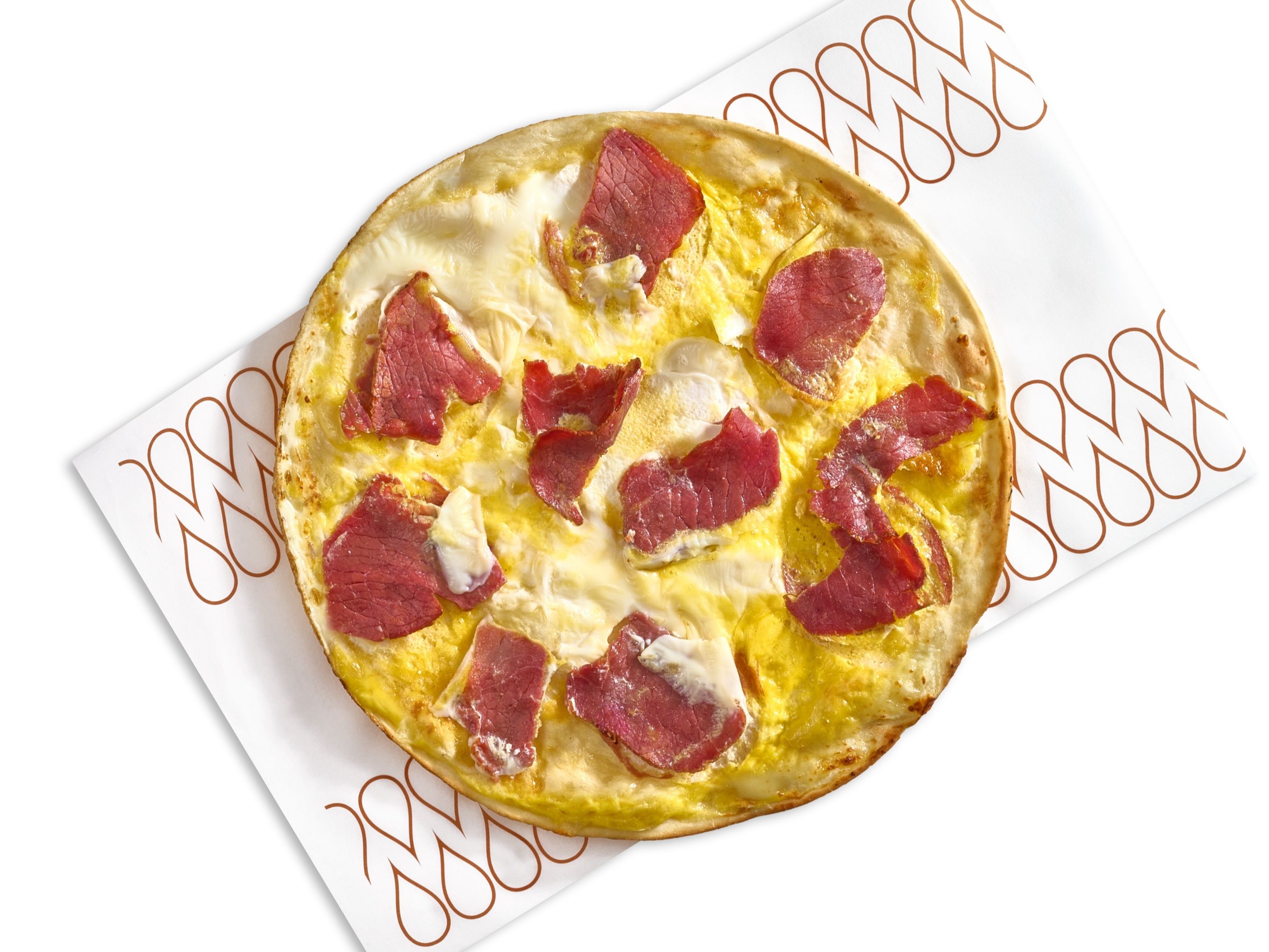Manoushe Omelette with Pastrami