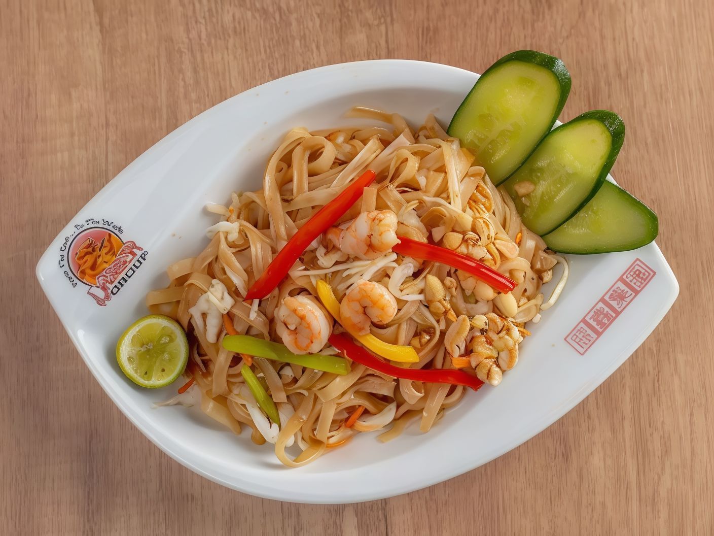 NT01- Rice Noodles with Shrimp In Thai Style
