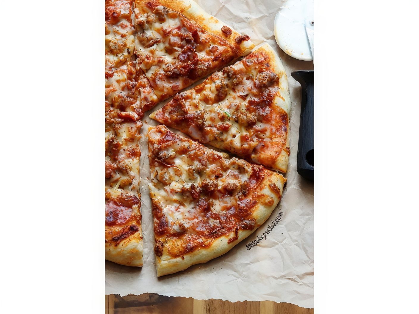 Sausage and Kiri Cheese Italian Pizza
