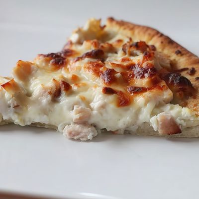 Smoked Luncheon and Kiri Cheese Italian Pizza