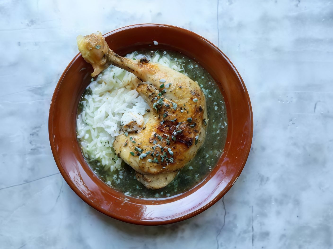 1/2 Chicken And Molokhia Meal