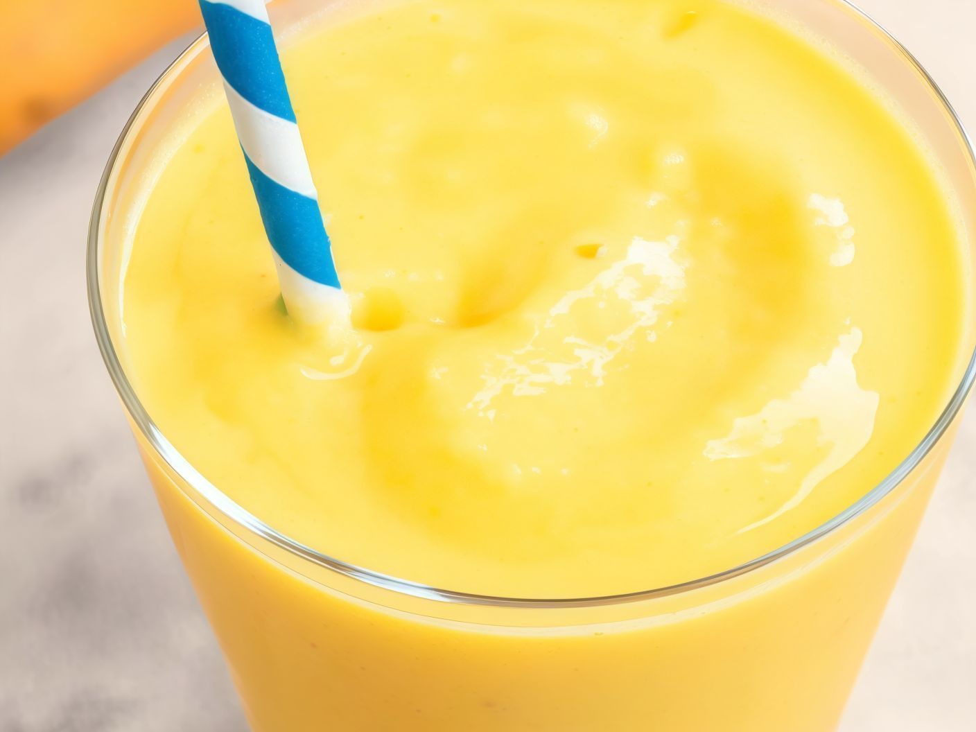 Mango With Ice Cream Smoothie