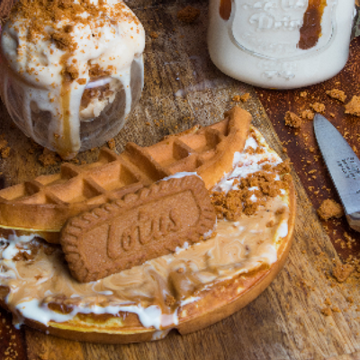 Belgian Waffle with Lotus