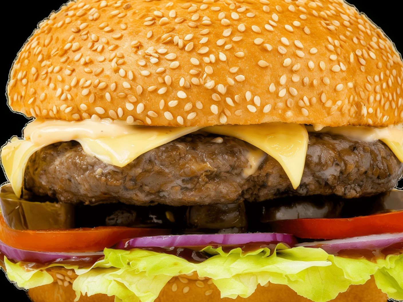 Bomb Beef Burger Sandwich