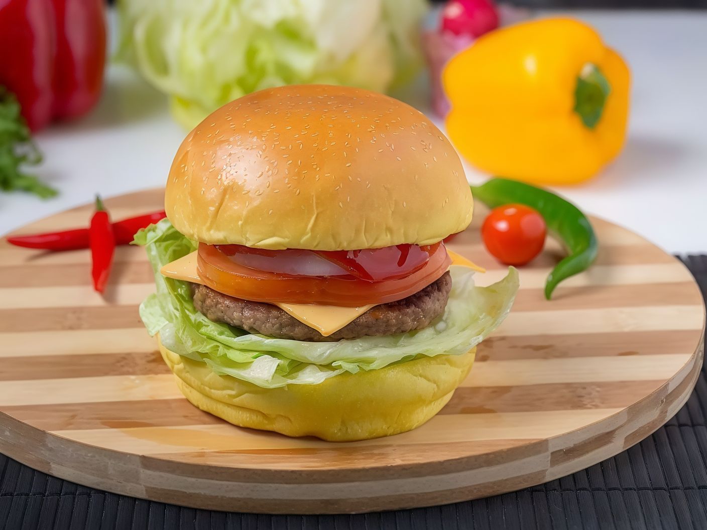 Mini Cheese Beef Burger Meal