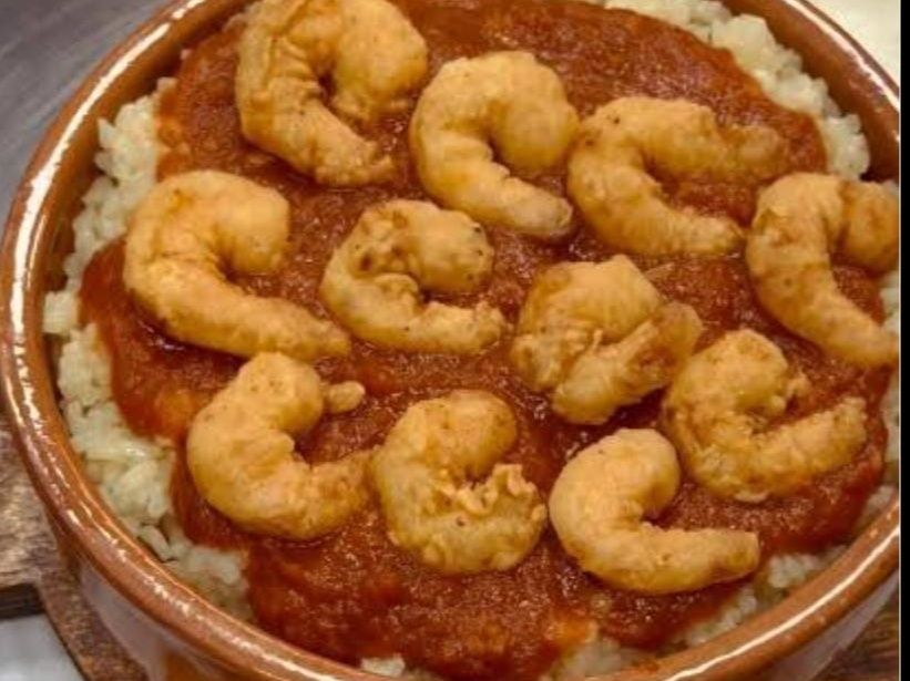 Shrimp Fatteh with Twins