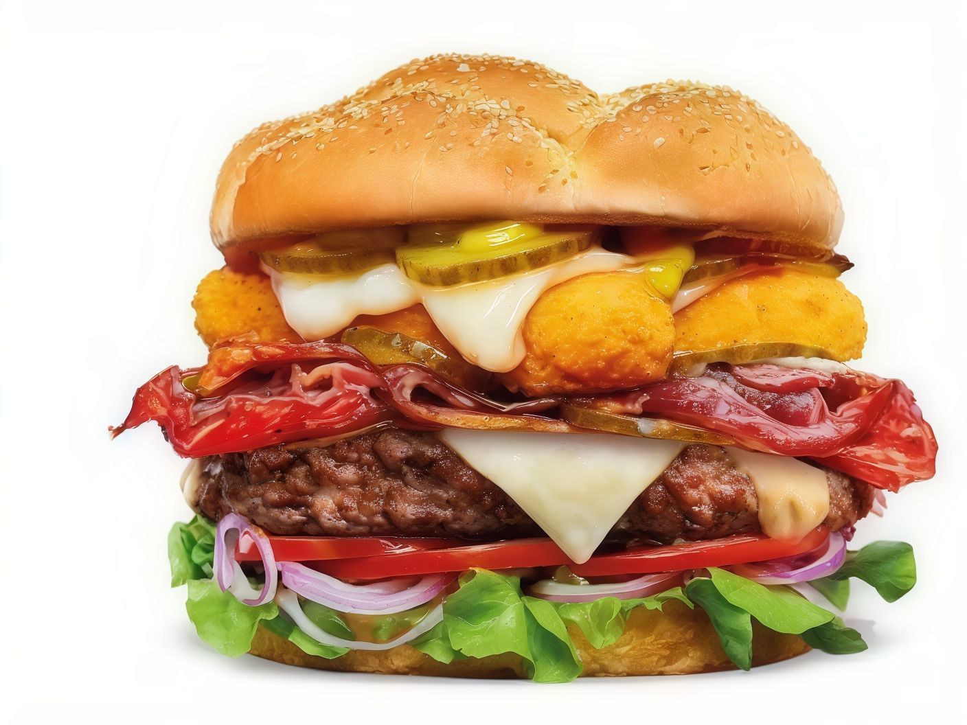 Chicken Mozzarella Steak Burger