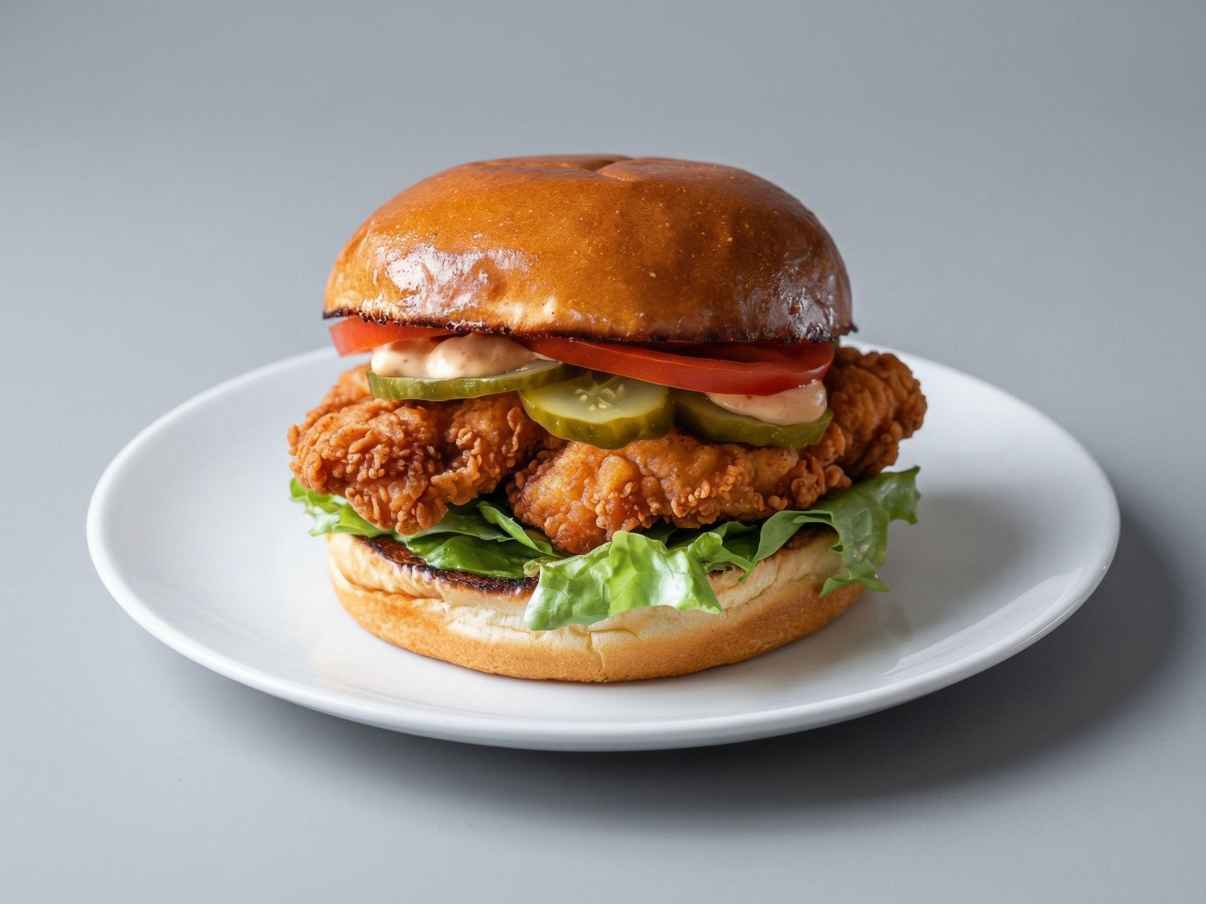 Hot Fire Chicken Burger