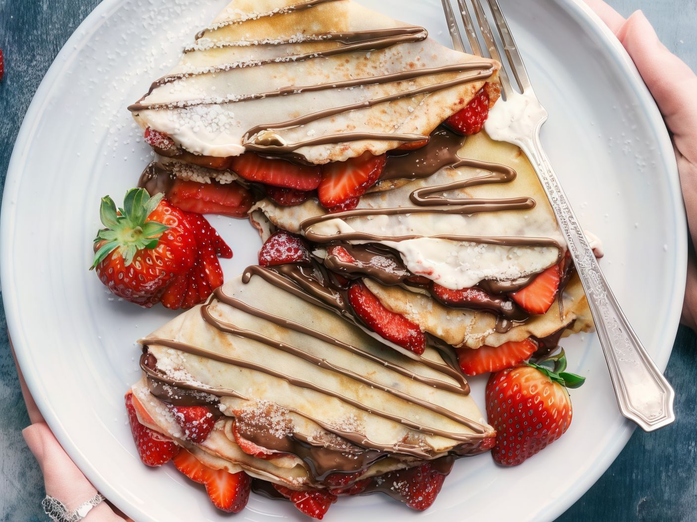 Nutella And Strawberry Crepe