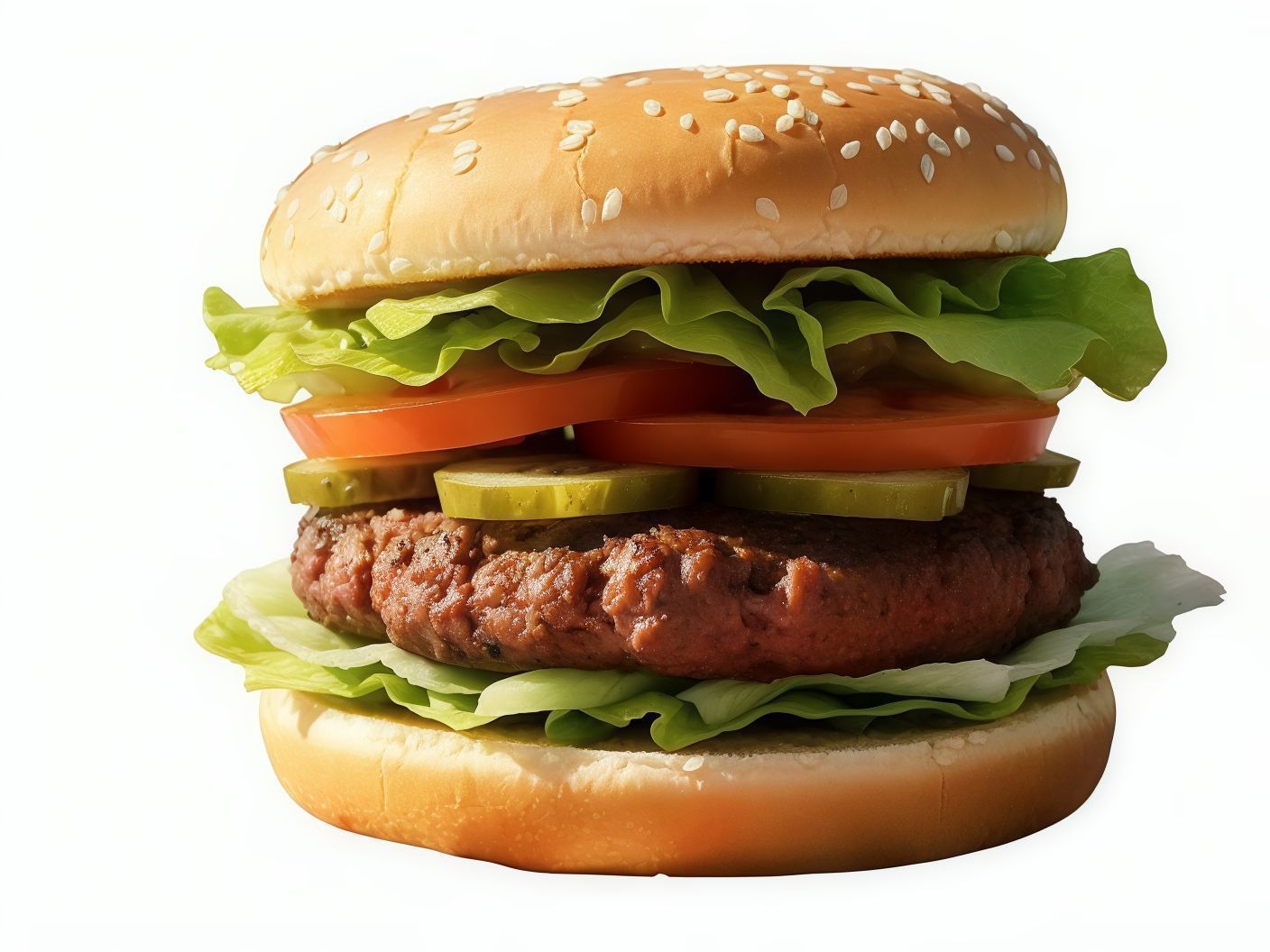 Mix Fresh Meat Burger Sandwich