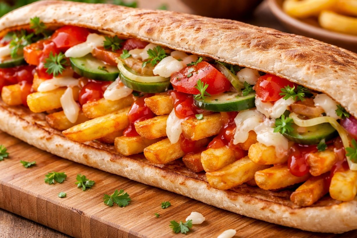 small Syrian potato sandwich