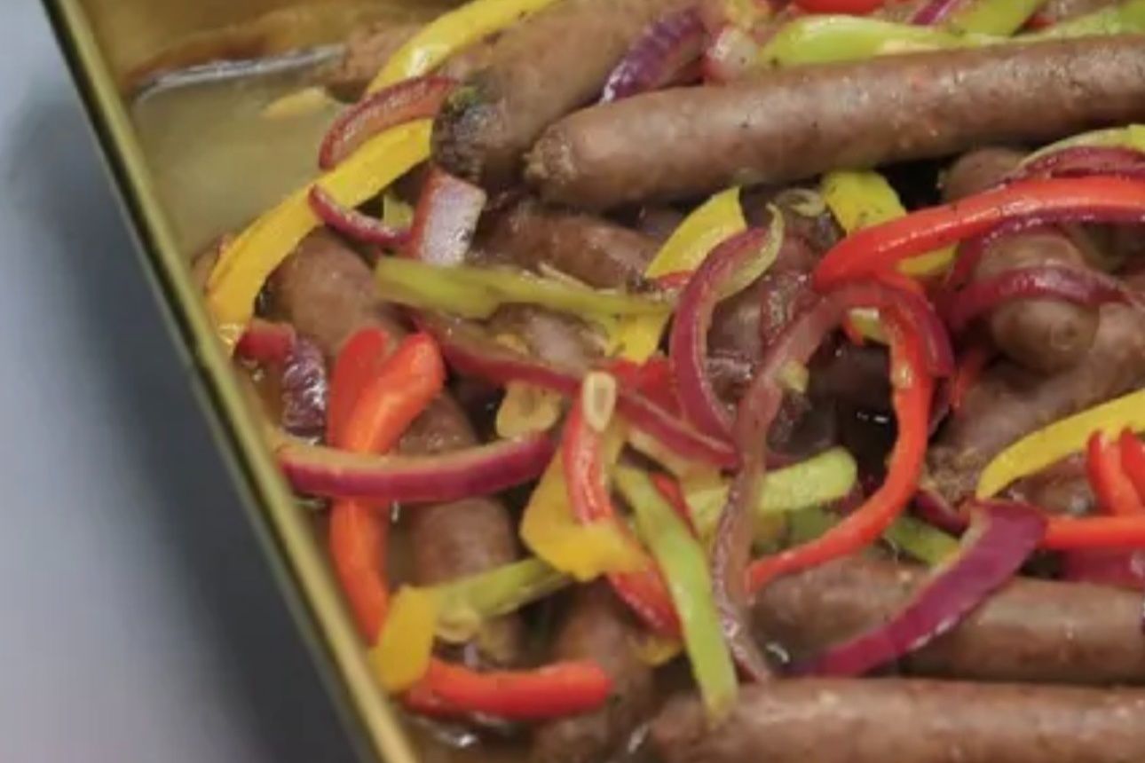 Grilled sausage meal