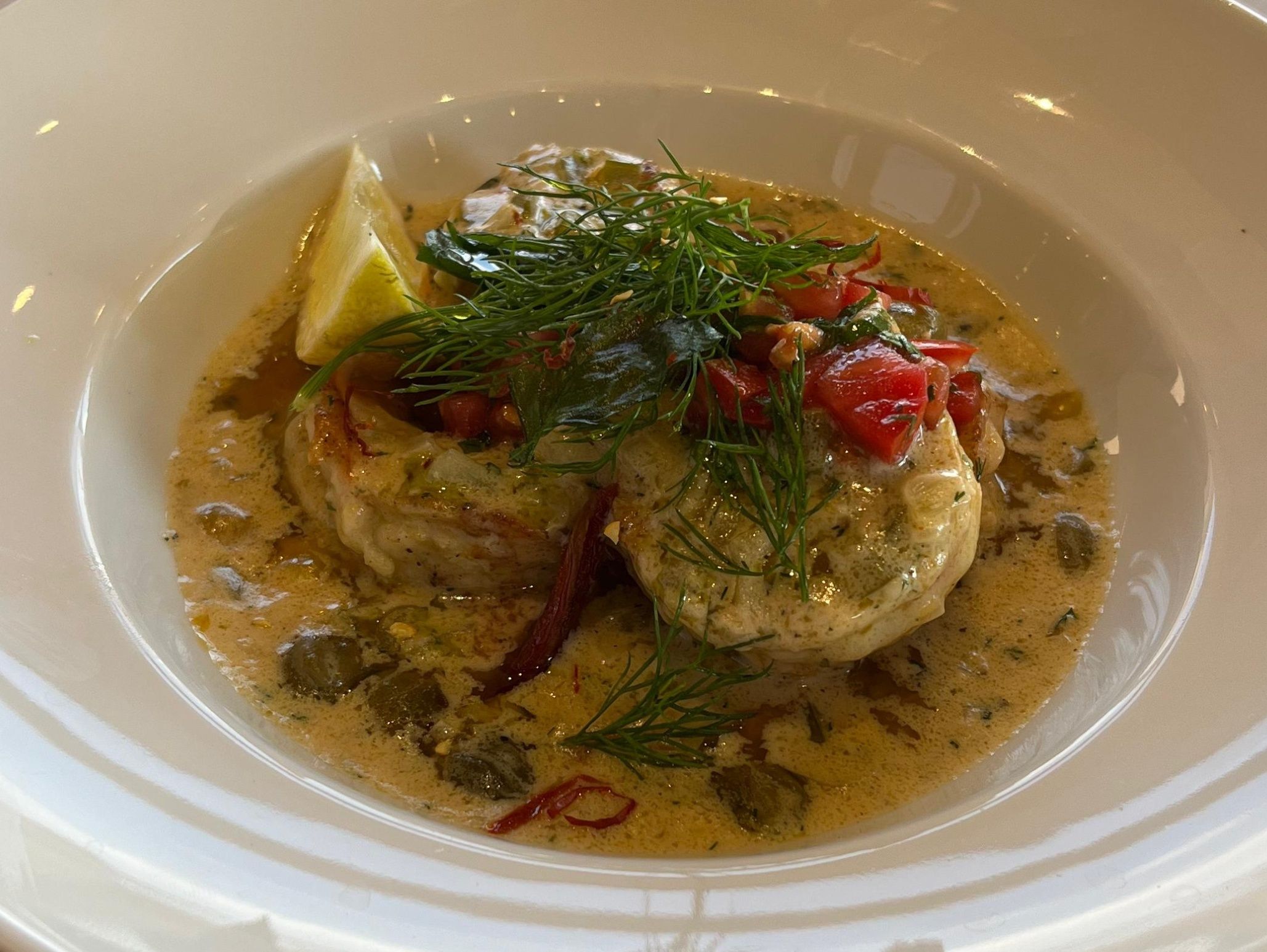 Shrimp with lemon sauce