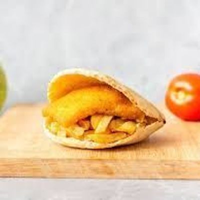 Fries sandwich with fried cheese