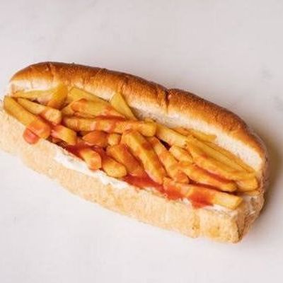 French fries with ketchup