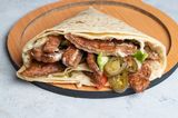 Chicken burger crepe