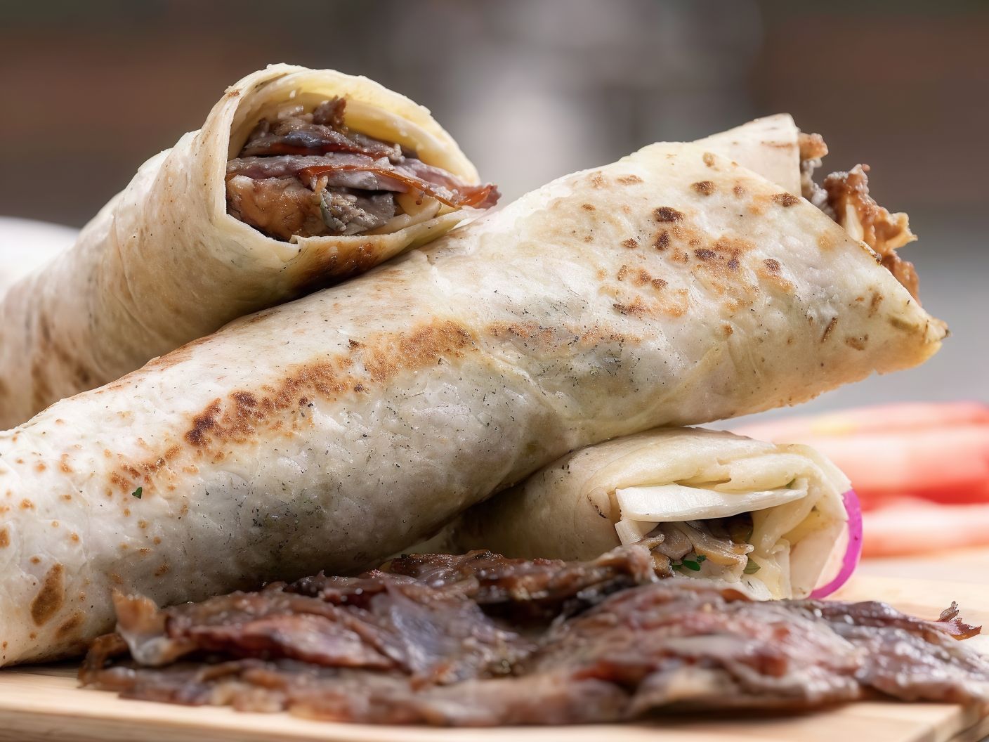 Meat Shawerma Syrian Sandwich