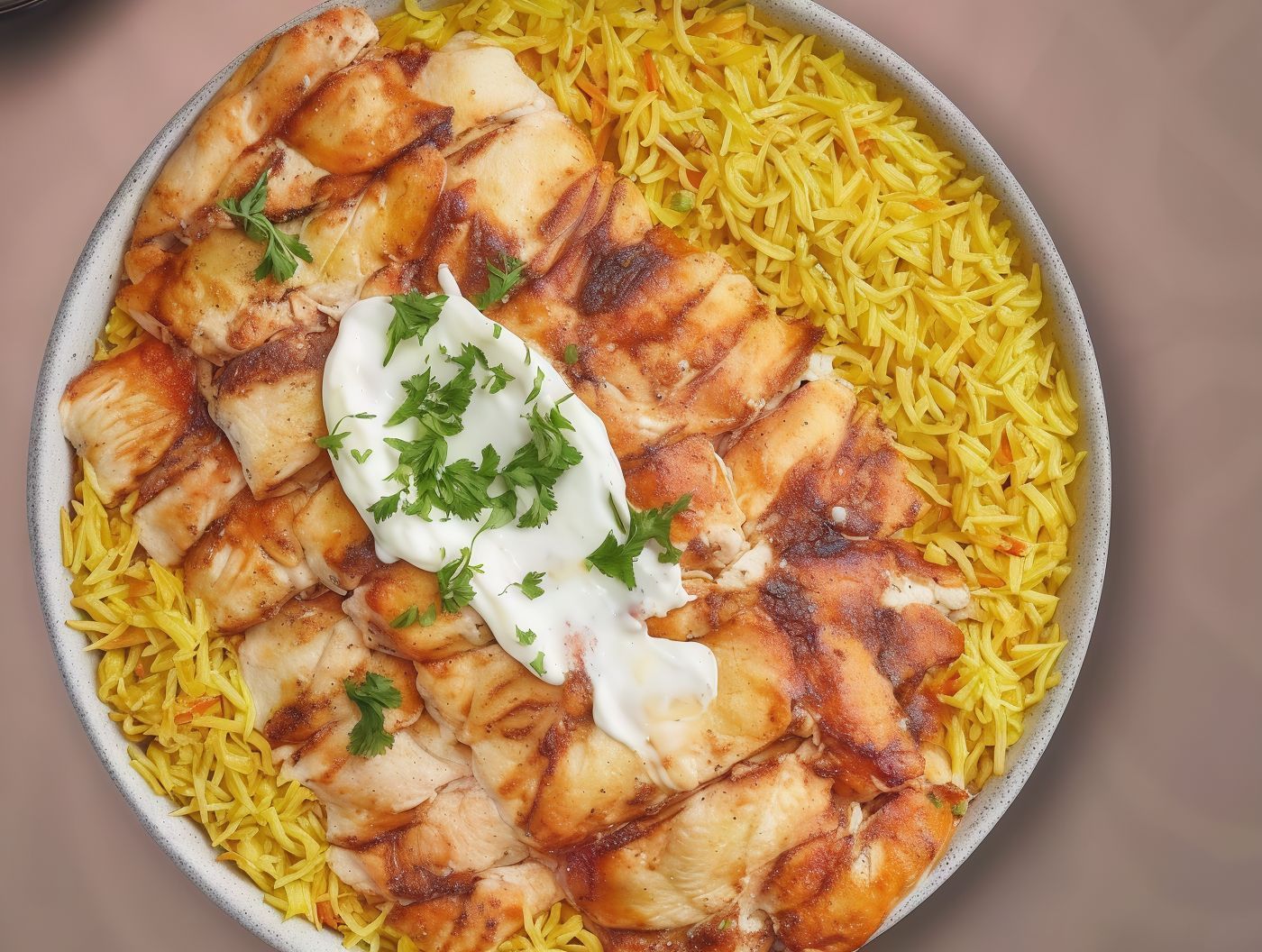 Extra Chicken Shawarma Fatteh (Cheese And Mushroom)