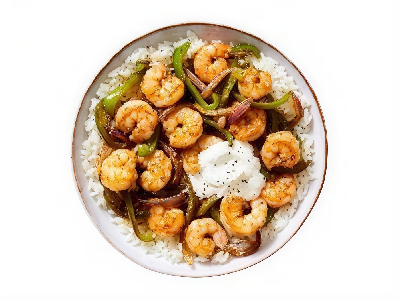 Rice With Fajita Shrimp Large