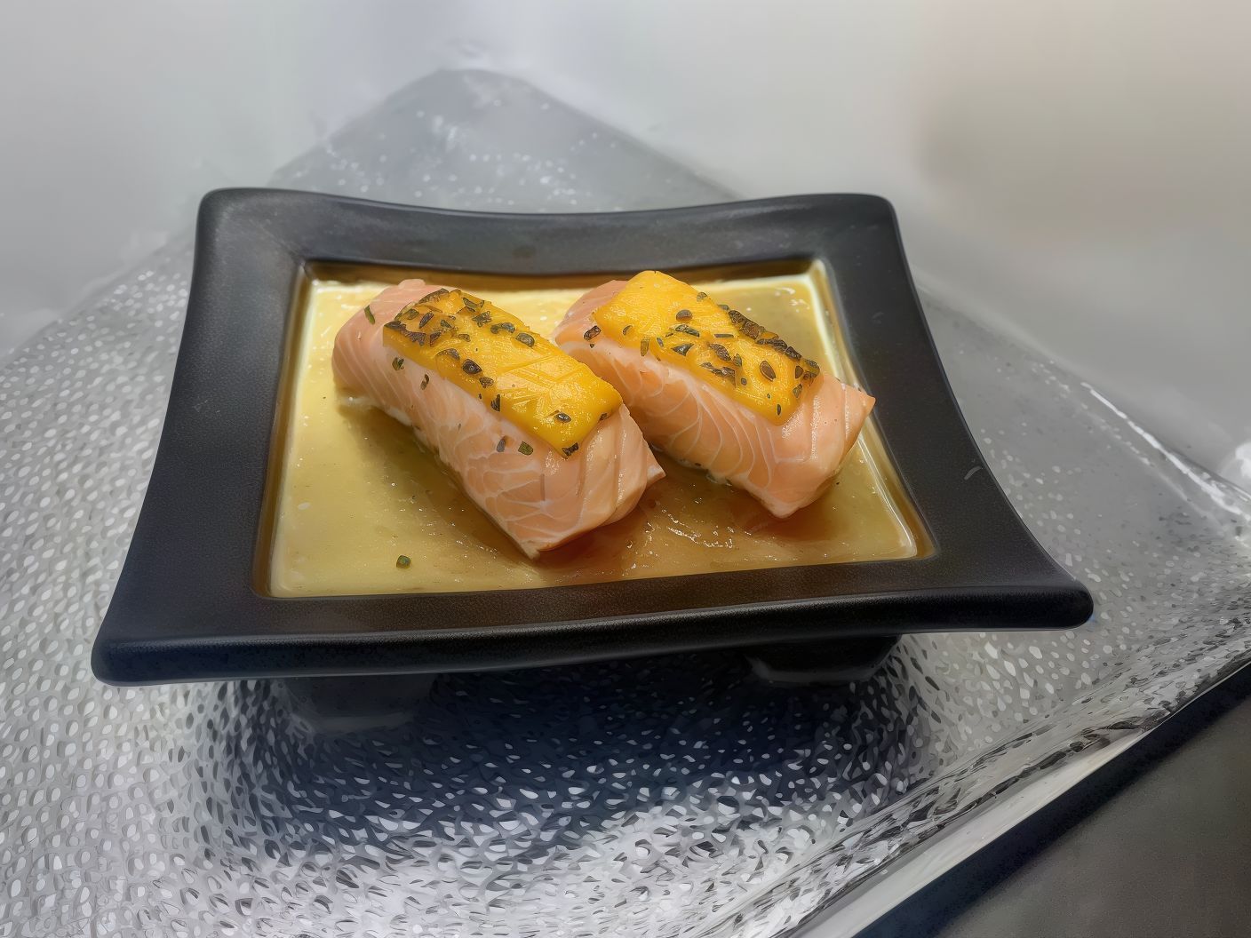 Salmon With Cheddar Cheese