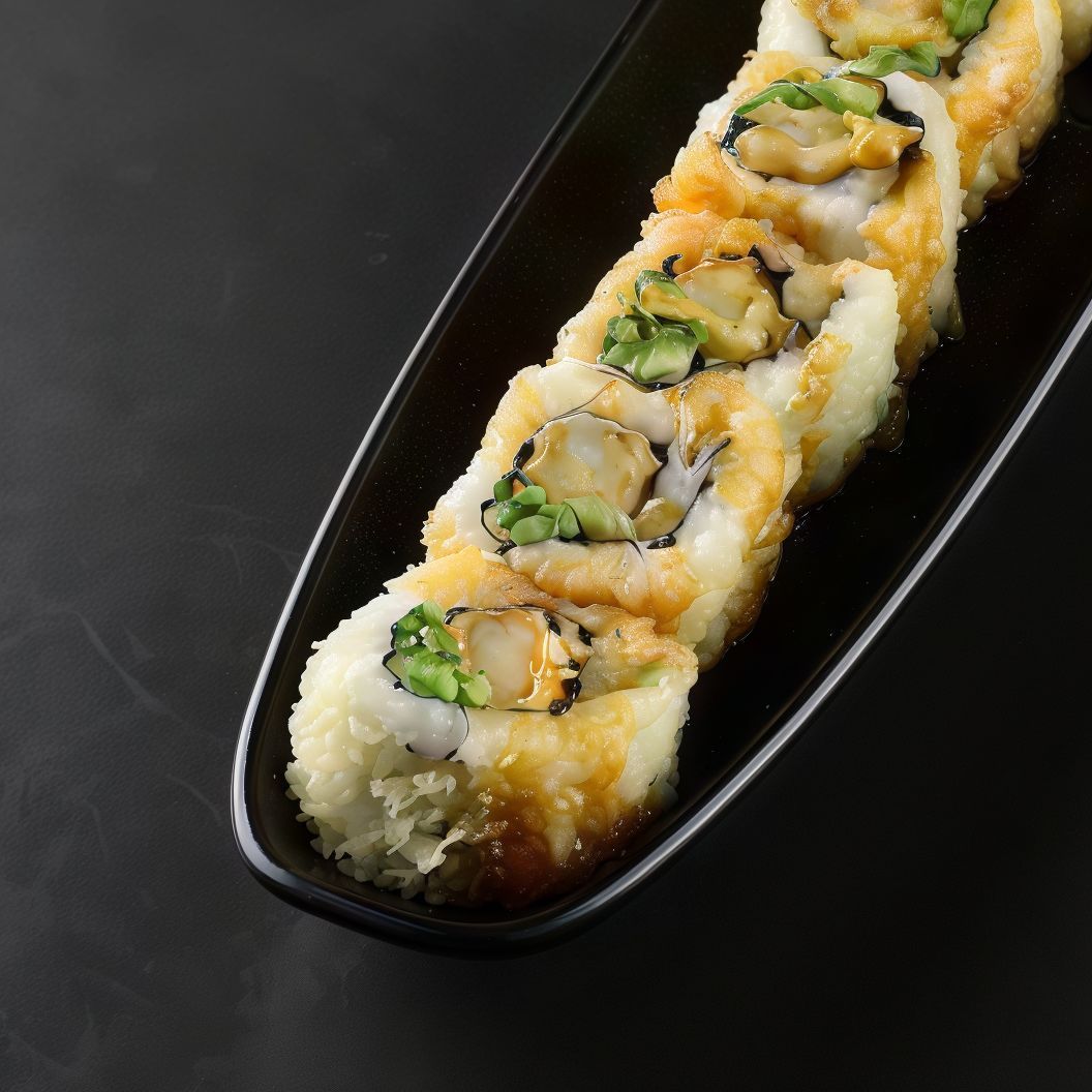 Oshi shrimp tempura mix with cheese