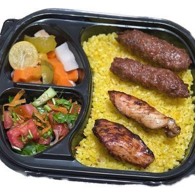 1/2 Chicken With 1/8 Kofta And Rice Meal