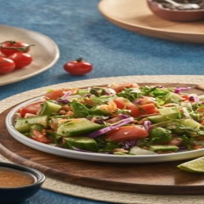 Oriental Salad - Fried Eggplant